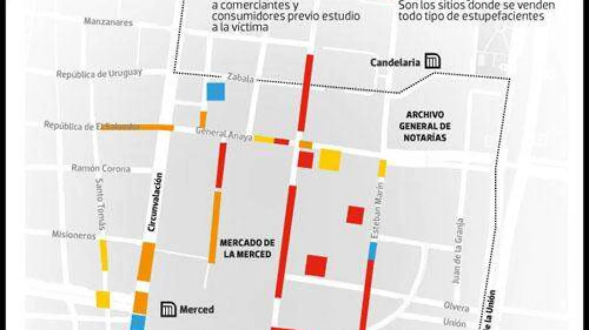 Identifican a 14 bandas delincuenciales en el corredor Centro Histórico-Merced